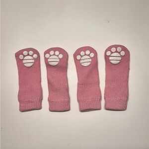 Pink Pet Socks with Paw Print
